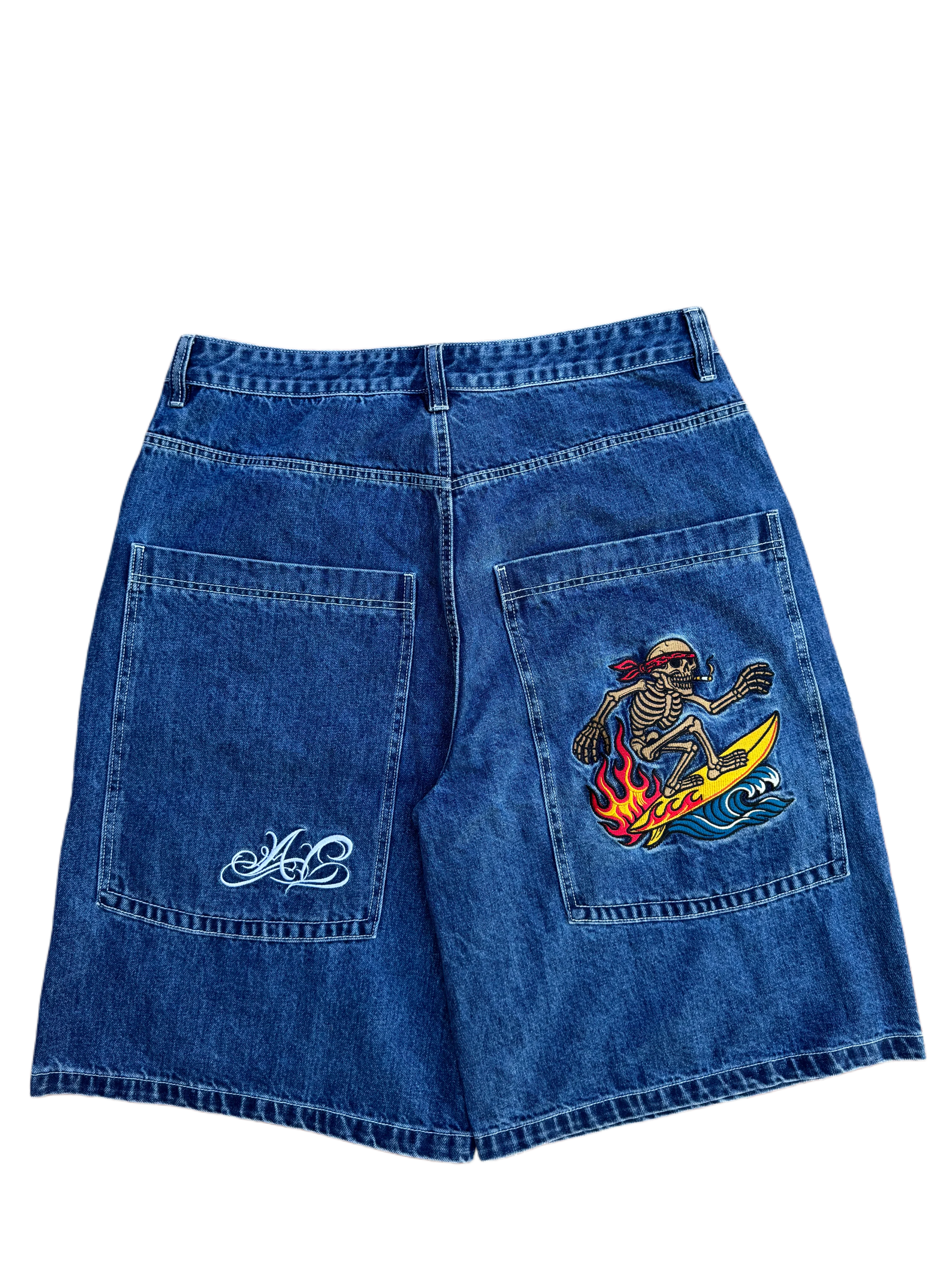 AC X GLOE BLUE JORTS