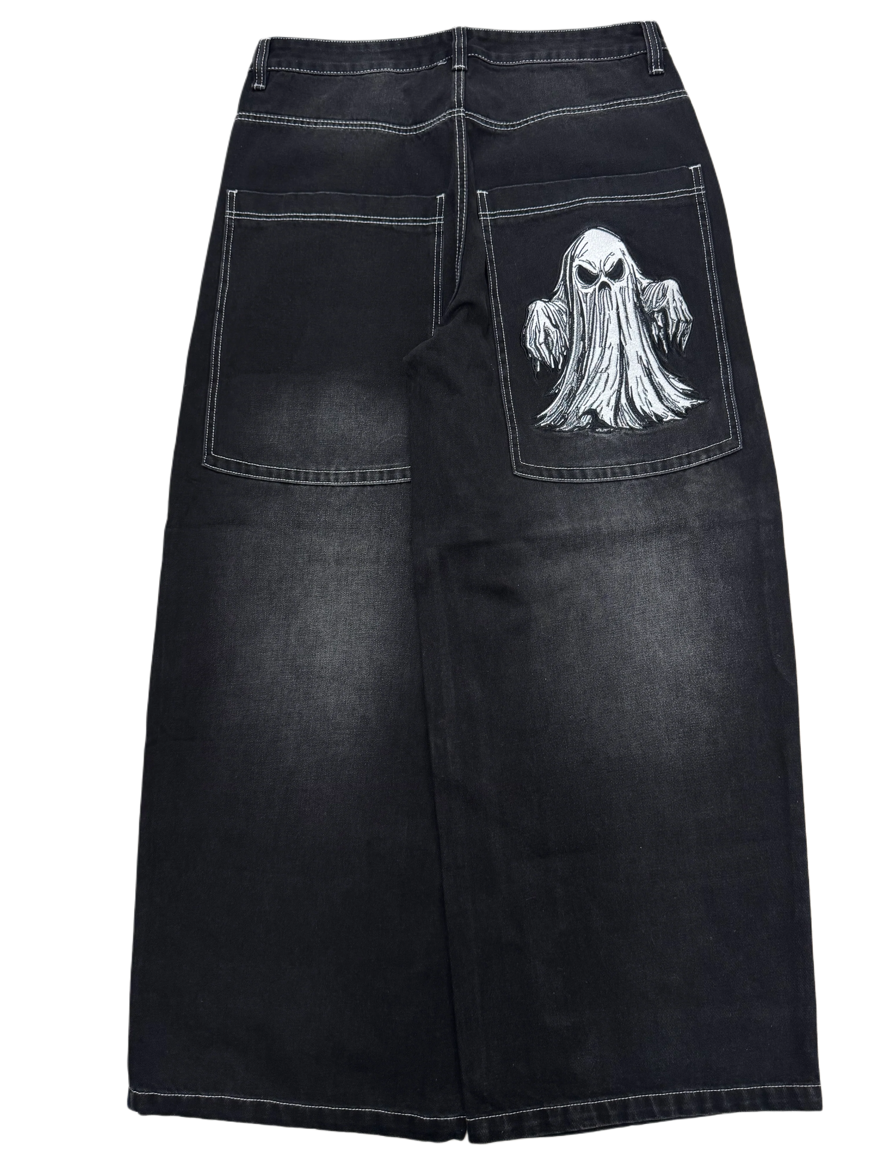 Black Wash Wide Leg GLOE Ghost Jeans