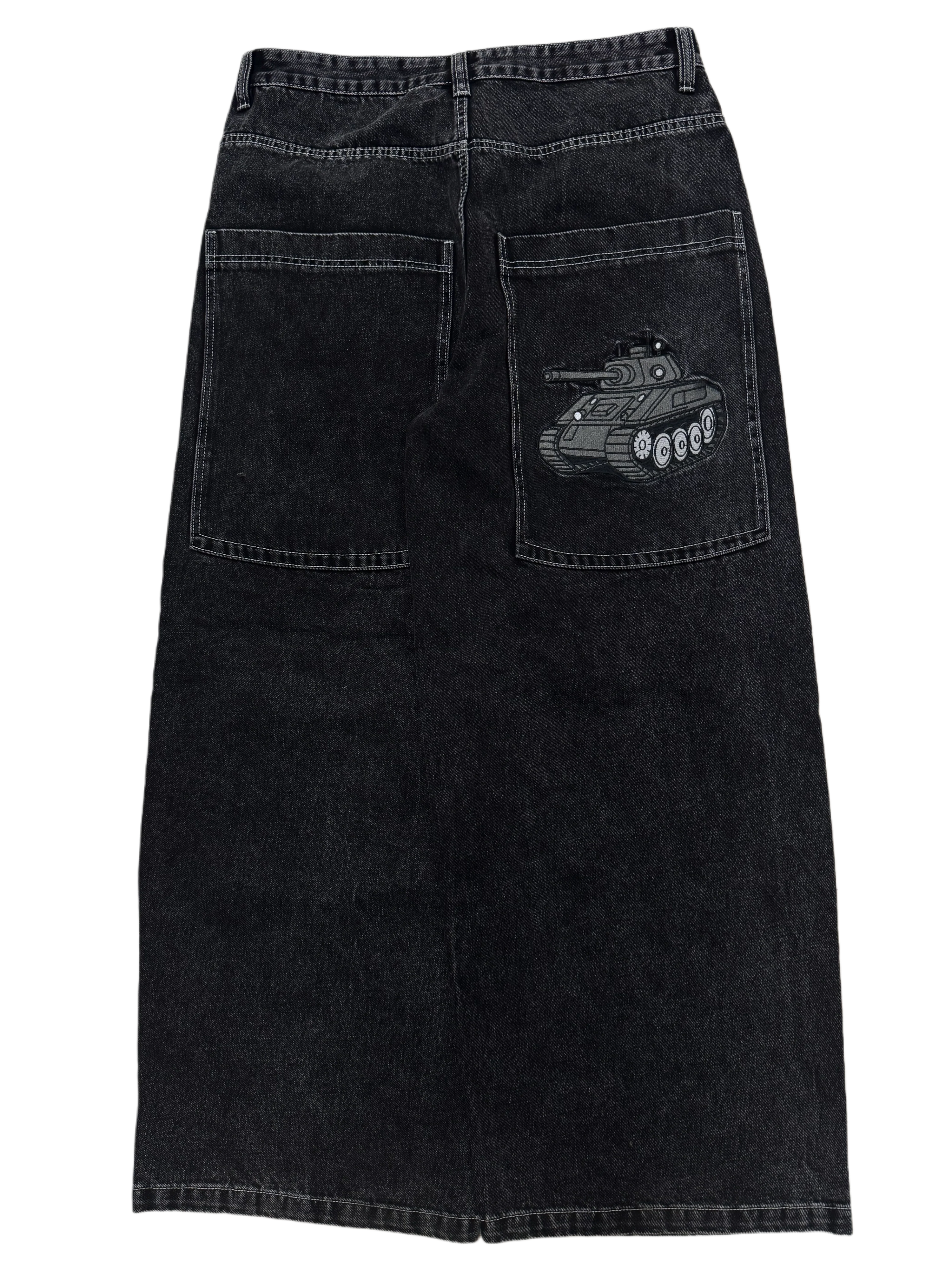 Black Wide Leg GLOE Tank Jeans
