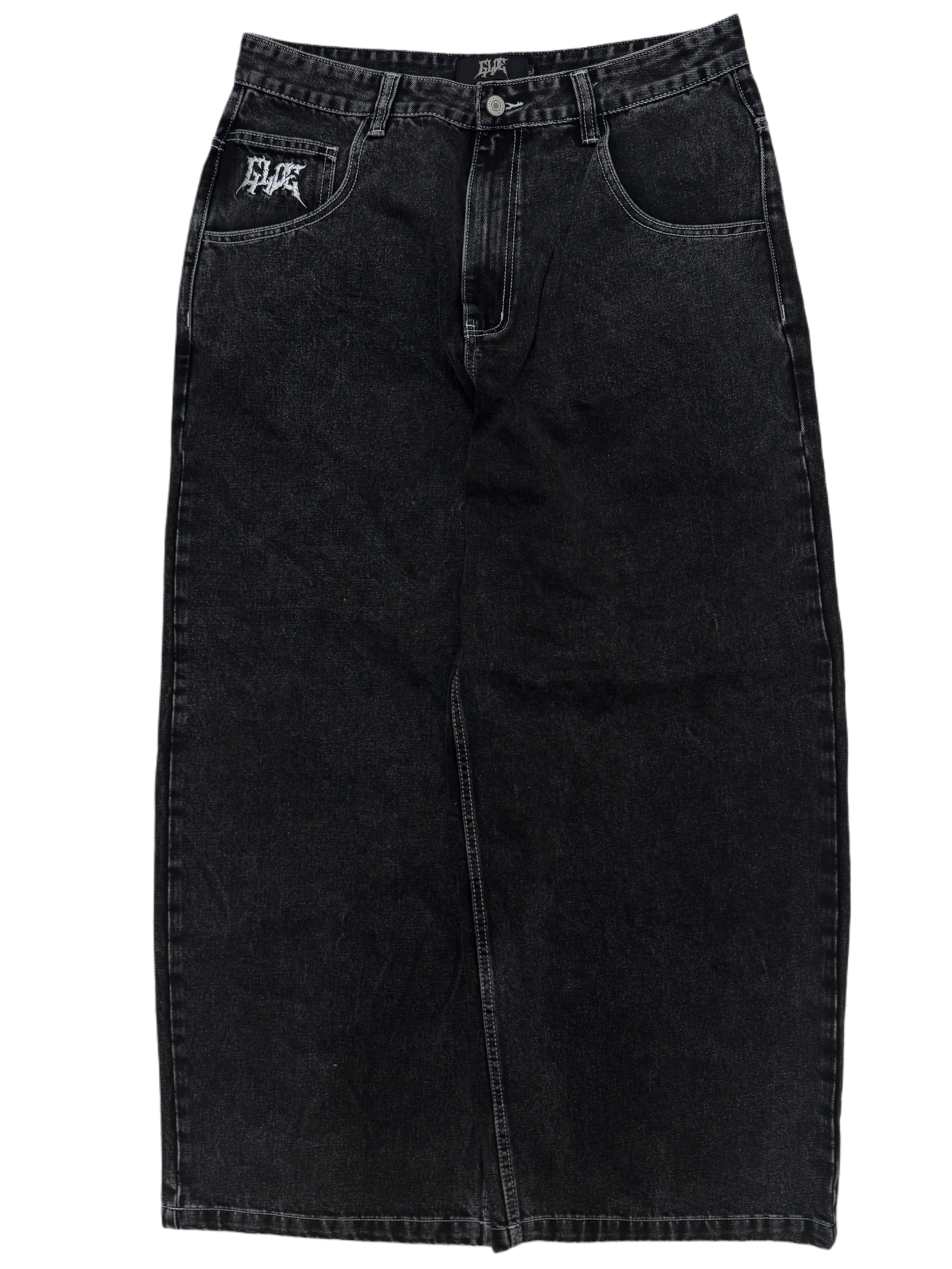Black Wide Leg GLOE Tank Jeans - Image 2