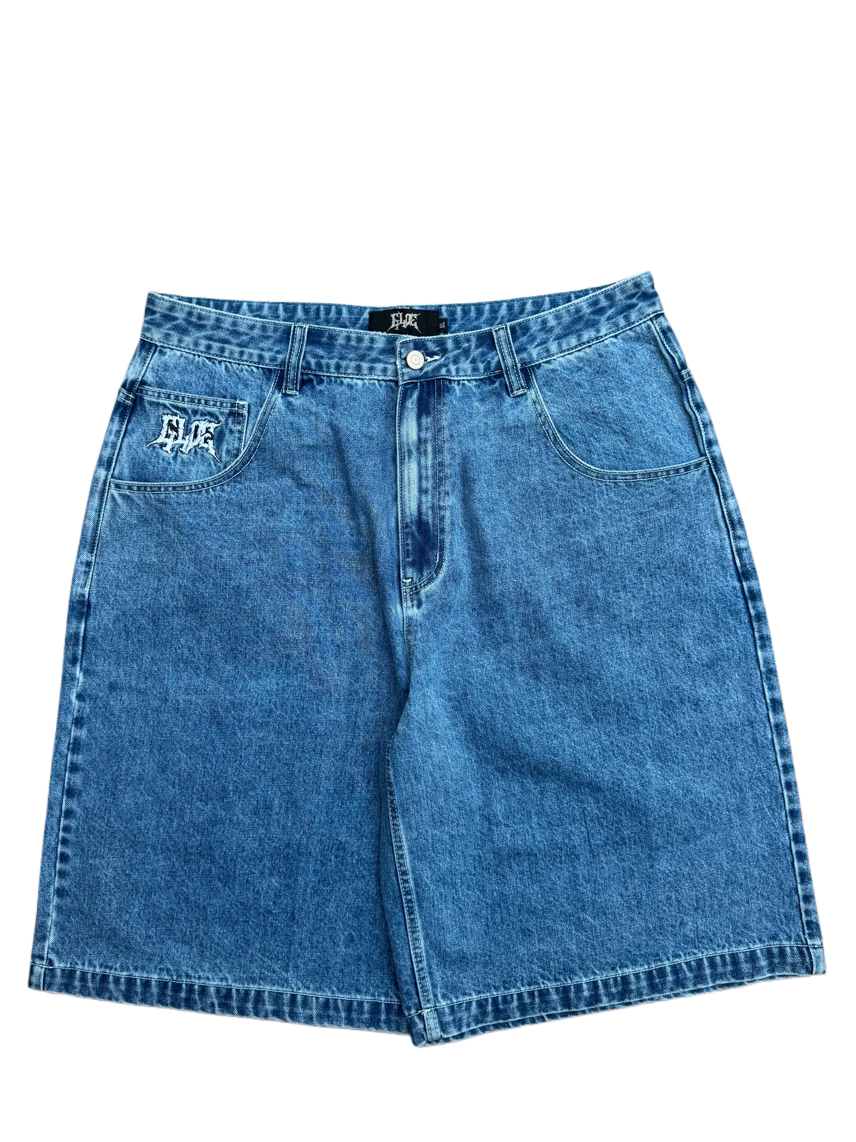 Blue Snake Cross GLOE Jorts - Image 2