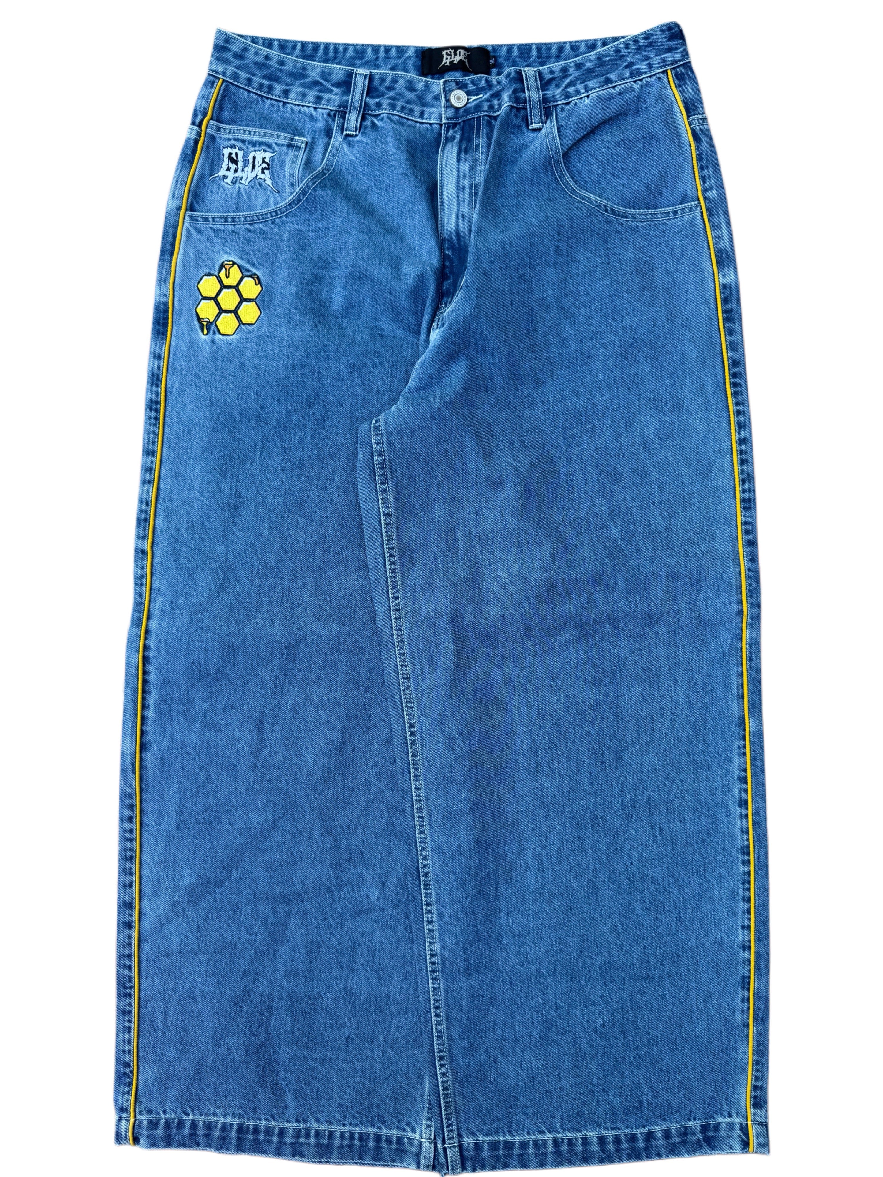 Blue Wide Leg GLOE Wasp Jeans - Image 2