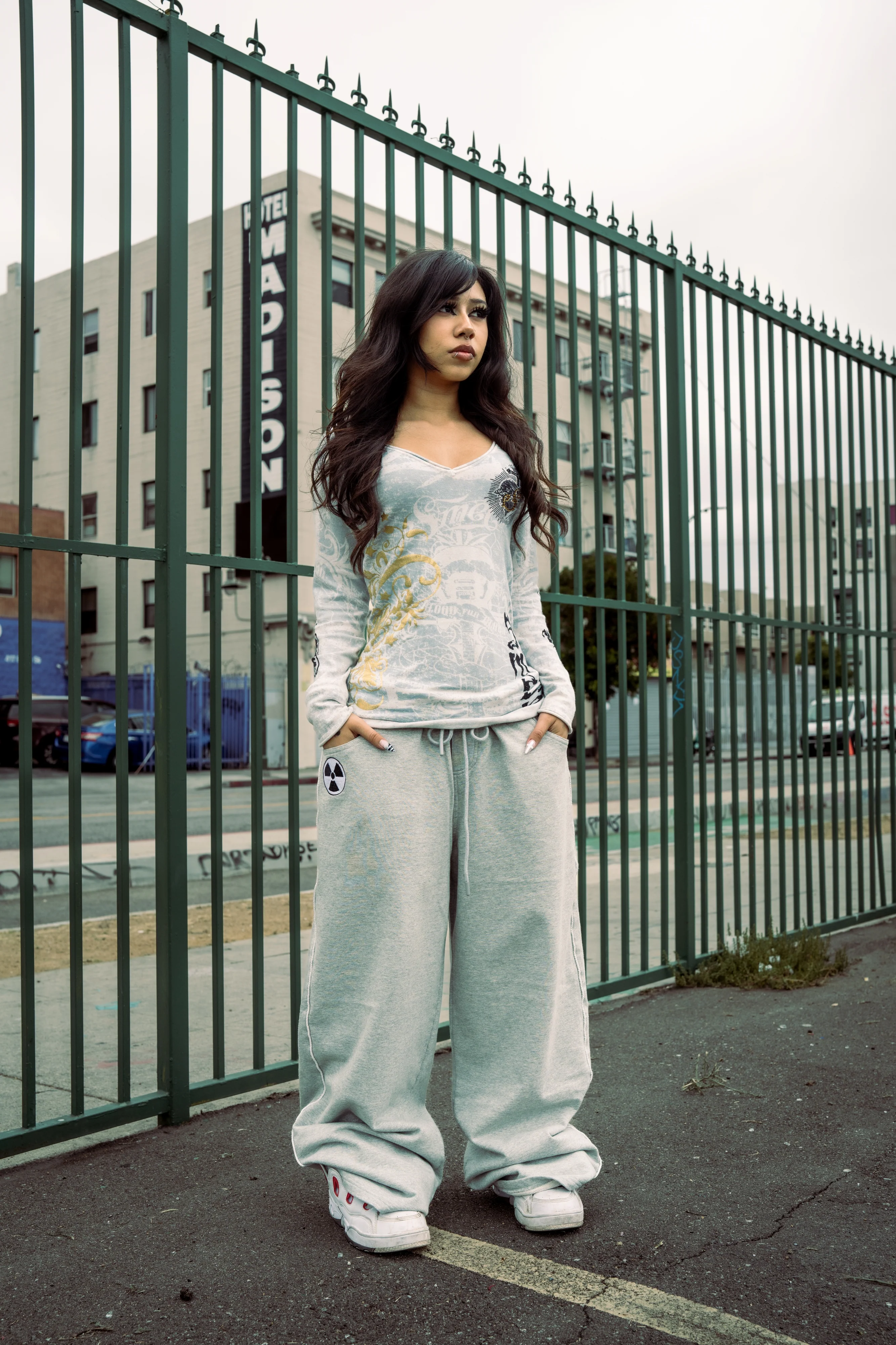 Grey GLOE Wide Leg Nuke Sweats - Image 4
