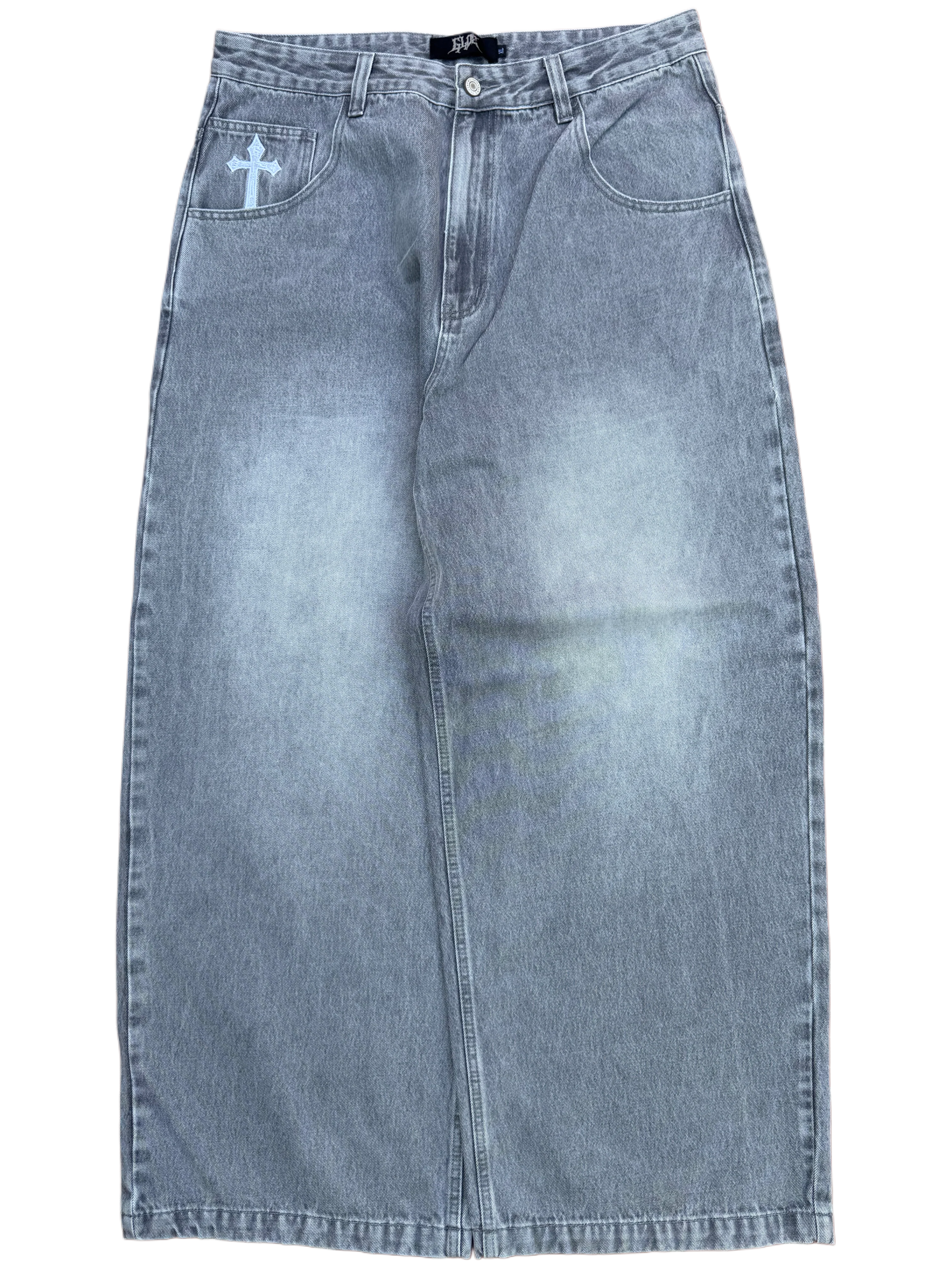 Grey Wash Wide Leg GLOE Cross Jeans v2 - Image 2